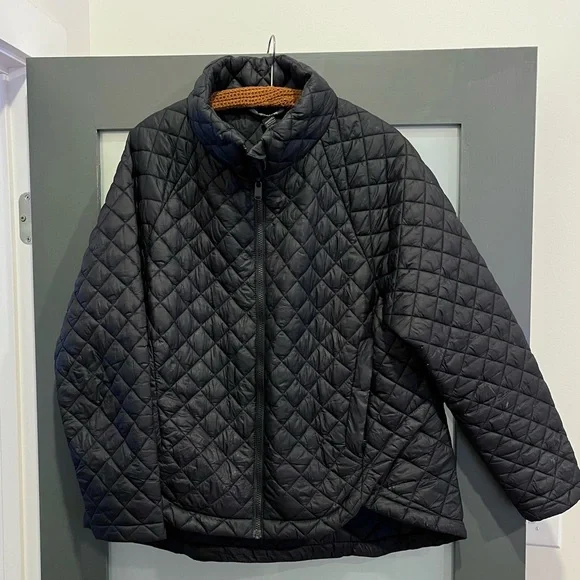 Athleta black xl whisper featherless jacket GUC - Picture 2 of 3